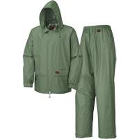 Rain Suit, Polyester/PVC, 2X-Large, Green  SHE428 | TENAQUIP