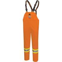 Pioneer V3520750-5XL 5882 FR/Arc-Rated Waterproof Safety Bib Pants, 5X-Large, High Visibility Orange