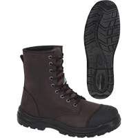 Pioneer V4610330-10 1028 Brown 8" Work Boots, Leather, Steel Toe, Size 10