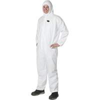 Pioneer V7015550-5XL 2055 Disposable Coveralls, 5X-Large, White, Microporous