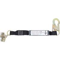 Peakworks V8103162 SA-3206-2 Shock Absorbing Lanyard, 2', Snap Hook Center, Snap Hook Leg Ends, Polyester
