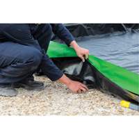 Ultratech 8552 Collapsible Wall Ultra-Containment Berm&reg;, 2992 US gal. Capacity, 10' W x 40' L x 12" H, Hinge Bracket