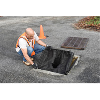 Ultratech 8935 Square Ultra-Drain Guard&reg; Catch Basin Insert with Overflow Port, Oil & Sediment, 16" - 28" L x 20" - 36" W