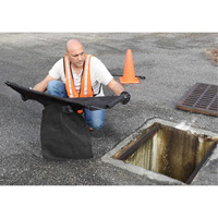 Ultratech 8935 Square Ultra-Drain Guard&reg; Catch Basin Insert with Overflow Port, Oil & Sediment, 16" - 28" L x 20" - 36" W