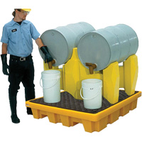 Ultra-Drum Rack 2-Drum Containment System without Drain, 53" L x 53" W x 44.8" H, 1500 US gal. Capacity  SHF398 | TENAQUIP