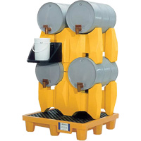 Ultratech 2380 Ultra-Drum Rack 4-Drum Containment System without Drain, 53" L x 53" W x 77.8" H, 3000 US gal. Capacity