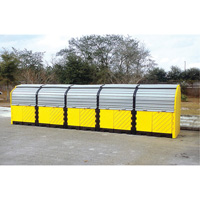 Ultratech 9657 P20 Plus Ultra-Hard Top Spill Pallets&reg; with Drain, 312" L x 79" W x 62" H, 9000 lbs. Load Capacity