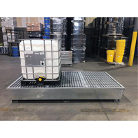 Ultratech 1183 Ultra-Twin IBC Spill Pallet en acier, Capacit&eacute; de d&eacute;versement 370 gal. US, 103,8" x 26,8" x 51,1"