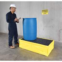 Ultratech 1345 2-Drum Flexible Ultra-Spill Pallet&reg;, 66 US gal. Spill Capacity, 48" x 24" x 14"