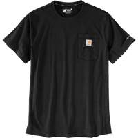 Force<sup>®</sup> Relaxed-Fit Midweight Short-Sleeved T-Shirt with Pocket, Men's, Large, Black  SHF732 | TENAQUIP