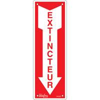 Produits de sécurité Zenith SHG585 Enseigne  Extincteur , 12" x 4", Plastique, Français avec pictogramme