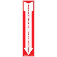 Produits de sécurité Zenith SHG607 Enseigne  Extincteur d'incendie , 4" x 18", Vinyle, Français avec pictogramme