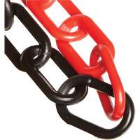 Mr. Chain 50036-100 Plastic Safety Chain, Black/Red, 2" Link, 100' Length