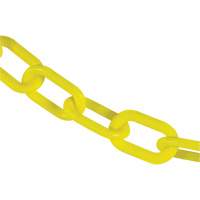Mr. Chain 51002-50 Heavy-Duty Plastic Safety Chain, Yellow, 2" Link, 50' Length
