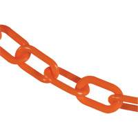 Mr. Chain 51012-100 Heavy-Duty Plastic Safety Chain, Orange, 2" Link, 100' Length