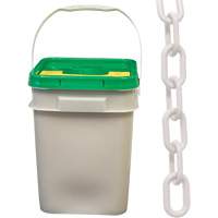Mr. Chain 51001-P Chaîne de s&eacute;curit&eacute; en plastique robuste, Blanc, Maillon de 2", 120' de long