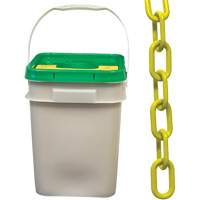 Mr. Chain 51002-P Heavy-Duty Plastic Safety Chain, Yellow, 2" Link, 120' Length