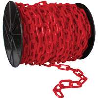 Mr. Chain 51103 Heavy-Duty Plastic Safety Chain, Black, 2" Link, 100' Length