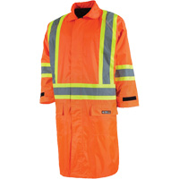10/4-Job 87-WC-72-OR-5X Imperm&eacute;able long avec capuchon amovible, Nylon/PVC, 5T-Grand, Orange haute visibilit&eacute;