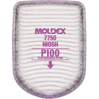 Moldex 7750 Filtre pour respirateur semi-rectangulaire, Filtre contre les particules avec suppresion de vapeurs nuisibles, Vapeurs organiques/Gaz acides/P100