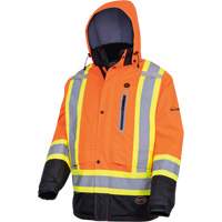 Pioneer V1210150-L 5407 Waterproof Insulated Heated Safety Jacket, Men's, Large, High-Visibility Orange