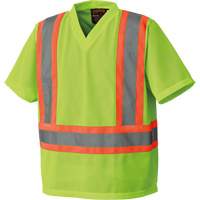 Pioneer V1050460-2XL 5993P Mesh Safety T-Shirt, Polyester, 2X-Large, High Visibility Lime-Yellow