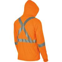 Pioneer V1052650-L 6964 Bird's-Eye Safety Hoodie, Large, High Visibility Orange