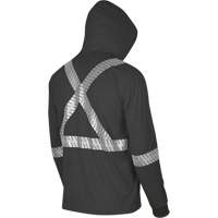 Pioneer V1052670-L 6966 Bird's-Eye Safety Hoodie, Large, Black