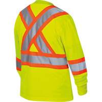 Pioneer V1052860-XL 6969 Women's Bird's-Eye Long-Sleeved Safety Shirt, Polyester, X-Large, High Visibility Lime-Yellow