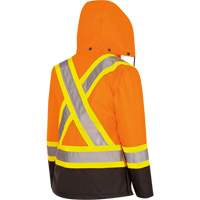 Women's  7-in-1 Waterproof Jacket with Hood, Polyester/Polyurethane, High Visibility Orange, 3X-Large  SHH802 | TENAQUIP