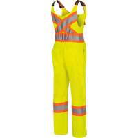 Pioneer V1071460-M 6000W Women's High-Visibility Traffic Safety Overalls, Polyester, Medium, High Visibility Lime-Yellow