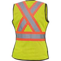 Pioneer V1023660-XL 489 Women's High-Visibility Safety Tear-Away Vest, High Visibility Lime-Yellow, X-Large, Polyester