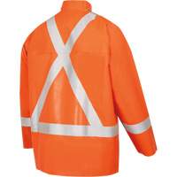 Pioneer V3520950-S 5990J Super Heavy-Duty FR/Arc Resistant Safety Rain Jacket, Small, High Visibility Orange, 11 cal/cm²