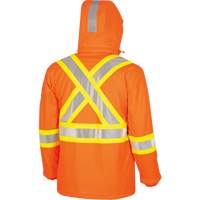 Pioneer V3521650-3XL 5884 Manteau imperm&eacute;able ignifuge et r&eacute;sistant aux arcs &eacute;lectriques avec capuchon Flash-Gard, 3T-Grand, Orange haute visibilit&eacute;, 51 cal/cm²