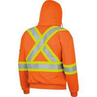 Pioneer V2590450-XL 484 FR Zip-Style Heavyweight Safety Hoodie, Men's, X-Large, High Visibility Orange, 14 cal/cm²