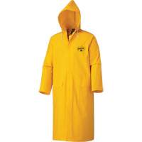 Flame Resistant 48" Long Rain Coat, Polyester/PVC, X-Large, Yellow  SHI378 | TENAQUIP