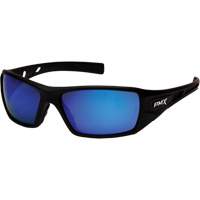 Pyramex SB10465D Velar Safety Glasses, Blue Mirror Lens, ANSI Z87+/Meets/Exceeds CSA Z94.3