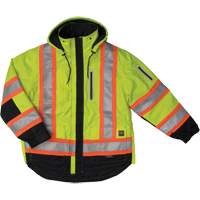 Tough Duck S18711-FLGR-XL Ripstop 4-in-1 Safety Jacket, Polyester, High Visibility Lime-Yellow, X-Large