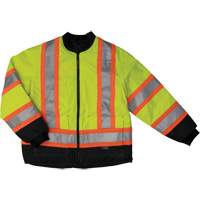 Tough Duck S18711-FLGR-XL Ripstop 4-in-1 Safety Jacket, Polyester, High Visibility Lime-Yellow, X-Large