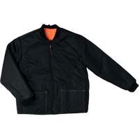 Tough Duck S18711-FLOR-L Manteau de s&eacute;curit&eacute; 4-en-1 en tissu ind&eacute;chirable, Polyester, Orange haute visibilit&eacute;, Grand