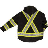 Tough Duck S18711-BLK-XL Manteau de s&eacute;curit&eacute; 4-en-1 en tissu ind&eacute;chirable, Polyester, Noir, T-Grand