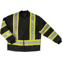 Tough Duck S18711-BLK-XL Manteau de s&eacute;curit&eacute; 4-en-1 en tissu ind&eacute;chirable, Polyester, Noir, T-Grand