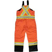 Tough Duck S87611-FLOR-L Ripstop Insulated Safety Bib Overall, Polyester, Large, High Visibility Orange