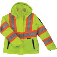 Tough Duck SJ411-FLGR-2XL Manteau de s&eacute;curit&eacute; isolant et extensible pour femmes, Polyester, Jaune lime haute visibilit&eacute;, 2T-Grand