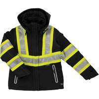 Tough Duck SJ411-BLK-2XL Manteau de s&eacute;curit&eacute; isolant et extensible pour femmes, Polyester, Noir, 2T-Grand