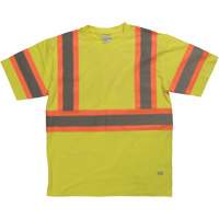 Tough Duck ST112-YEL-5XL Chemise de s&eacute;curit&eacute; &agrave; manches courtes, Coton, 5T-Grand, Jaune lime haute visibilit&eacute;