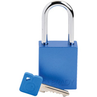 Brady 153739 Lockout Padlock, Safety Padlock, Keyed Different, Aluminum, 1-1/2" Width