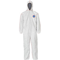 SFR Coveralls with Hood, Large, White, Tyvek<sup>®</sup> 400  SHJ546 | TENAQUIP