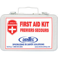 Dentec 81CSA-0006-1 Trousse de premiers soins de interm&eacute;diaire Shield, R&eacute;pond &agrave; la norme CSA Z1220-17 type 3 environnements &agrave; haut risque, Moyen (26-50 travailleurs)