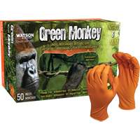 Watson Gloves 5557PF-XXL Green Monkey Disposable Gloves, 2X-Large, Nitrile, 6-mil, Powder-Free, Orange